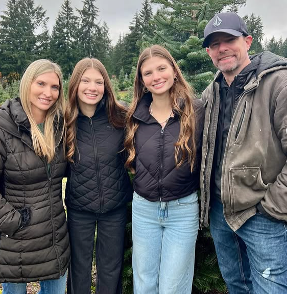 Madison with her family on Fox Island